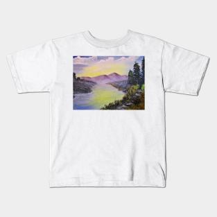 Mountain lake Landscape Kids T-Shirt